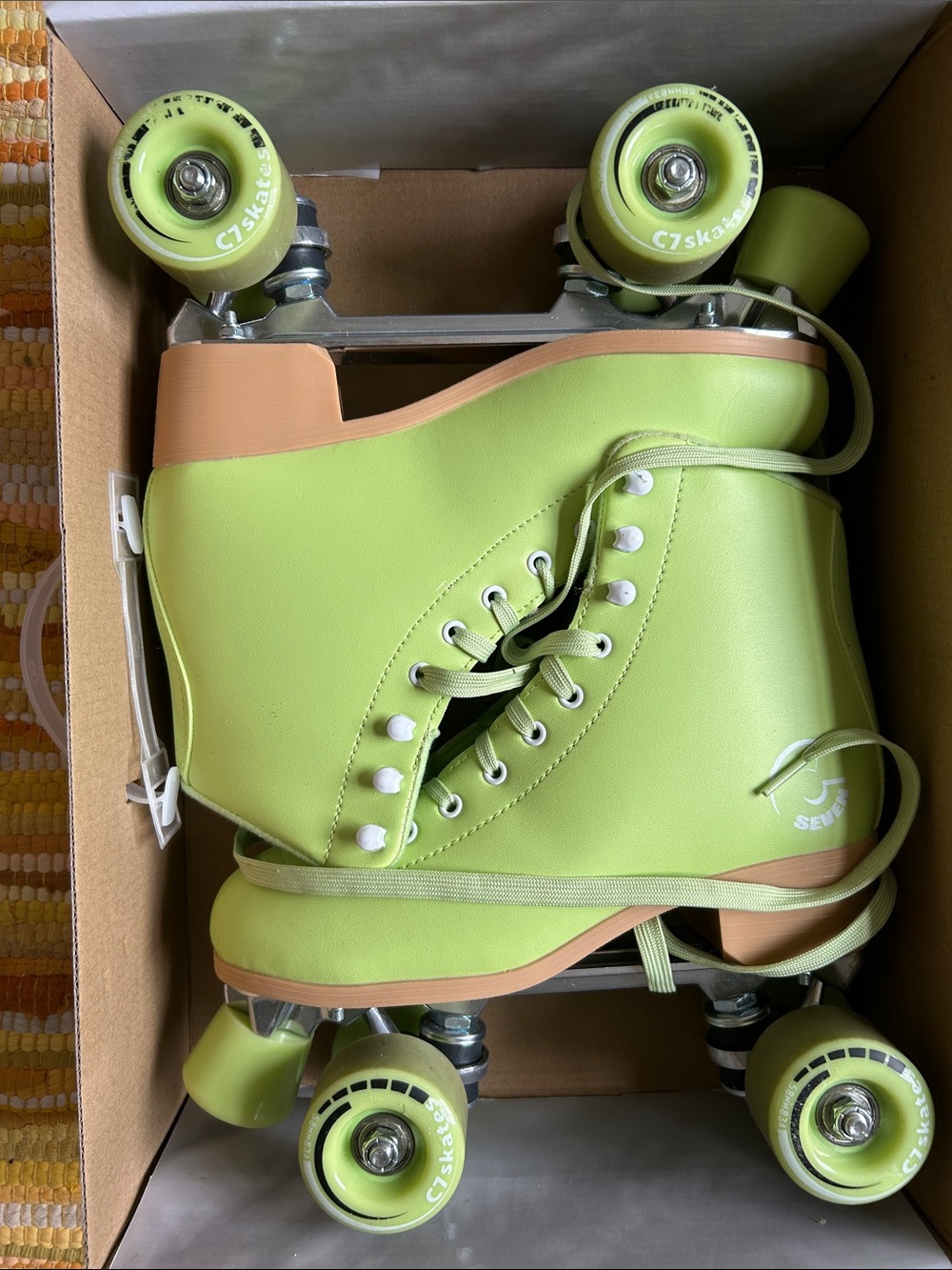 Lime Green Roller Skates